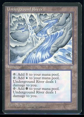MTG Magic The Gathering Ice Age Underground River 1995 LP - Image 1 of 2