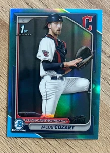 2024 1° Bowman Draft Chrome Jacob Cozart Sky Blue Cleveland Guardians - Foto 1 di 2