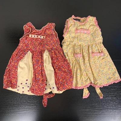 De Colección Beetlejuice Bebé Niña Niños Ropa Conjunto de 2 Vestidos Cottagecore 12 Meses Foto 1 de 4