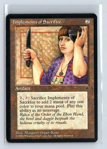 (3x) IMPLEMENTS OF SACRIFICE MTG Magic the Gathering Card Fallen Empires Rare - Picture 1 of 6