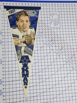 Pennant 1997 Dallas Cowboys Troy Aikman #8 Wincraft flag 30" - Image 1 of 4