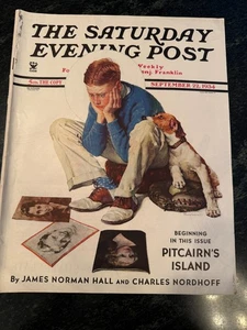 SATURDAY EVENING POST Sept 22, 1934, F.Scott Fitzgerald , Norman Rockwell cover - Picture 1 of 5