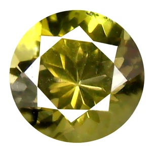 0,78 ct Angenehme Runde Form (6 x 6 mm) Grüner Turmalin Natur Edelstein - Bild 1 von 1