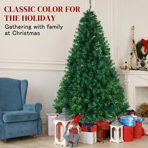 6ft Artificial PVC 1050 Branch Christmas Tree Holiday Decoration w/ Metal Stand - Picture 1 of 10
