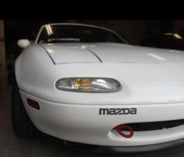 Mazda Miata MX-5 NA Front Bumper Mazda Outline Decal 7” Sticker Weatherproof - Image 1 of 1