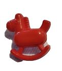 Vintage Rocking Horse Button .56" Red Plastic Shank Sewing Craft Novelty 7840