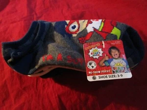 Ryan's World No Show Socks Size Large 3-9 Socks 6 Pair Socks - Picture 1 of 4
