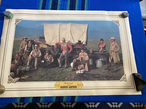 "VINTAGE ""DIE COWBOYS TRAGEN BLANCHI LEDER"" WERBEPLAKAT 1982 24"" X 36"" - Bild 1 von 11