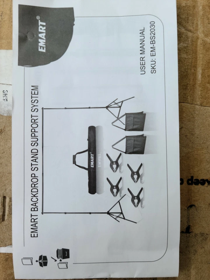 Emart Photo Video Studio Backdrop Support System Kit with Carry Bag EM-BS2030 - Image 1 of 1