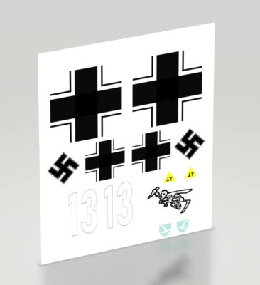 Midwest Control Line Profile 33" Messerschmitt 109 .15 Engine Brand NEW Decals - Image 1 of 3