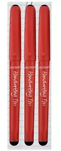 BLACK MANUSCRIPT HANDWRITING PENS SET OF 3 COMFORT GRIP WRITING BACK TO SCHOOL - Picture 1 of 3