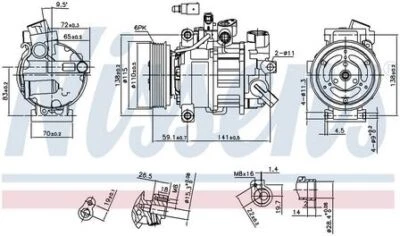 Nissens Air Con Compressor for Audi A5 TDi 177 CGLC 2.0 Sep 2011-Dec 2017 - Image 1 of 4