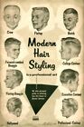 1950s Mens Hairstyles : Art Print :  Barber Hair Styles mid-century Hollywood