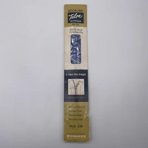 Vintage Talon Blue Zipper 22 Inch New Old Stock - Picture 1 of 4