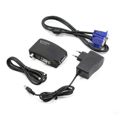 TV BNC AV / S S Video zu VGA Konverter TV Signal Adapter Schalter Digital Bo.di - Bild 1 von 4