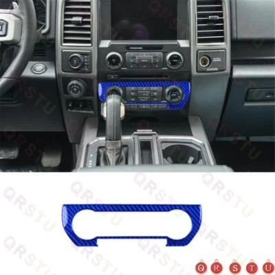 Blue Carbon Fiber Interior AC Decorative Panel Trim Cover for Ford F-150 2015-17 Foto 1 de 4