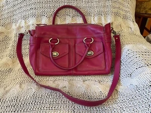 Via Spiga Fuchsia Large Leather Handbag - Picture 1 of 12