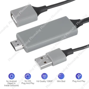 HDMI Cable 1080P Phone to TV HDTV AV Adapter Universal For iPhone Android Type C - Picture 1 of 9