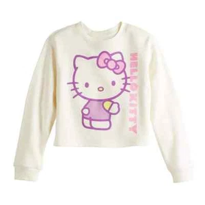 Hello Kitty Cropped Sweatshirt/ Large (10/12) - Picture 1 of 1