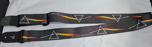 Correa de cinturón de guitarra Pink Floyd lado oscuro de la luna poliéster arco iris prisma - Imagen 1 de 4