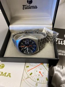 Tutima Military Chronograph Automatic Steel on Bracelet Men's - Box & Paper - - Picture 1 of 7