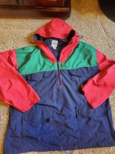 B D Baggies Mens Vintage Vtg Pullover Red Blue Green Jacket Size Small - Picture 1 of 5