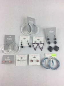 Costume Fashion Earring Lot 9 Dangle Hoop Stud Drop Post Bead Rock Jewelry - Picture 1 of 4