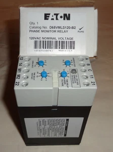 REELÉ MONITOR FASE EATON D65VMLS120-B2 120VAC D65VMLS120B2 NUEVO - Imagen 1 de 5