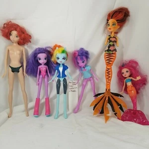 Monster High My Little Pony Equestria Girls Mermaid 6 Fashion Doll LOT - Picture 1 of 7