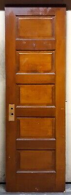 4 Avail 24 X78  Antique Vintage Old Salvaged Interior Wood Wooden Doors 5 Panels • 249.99$