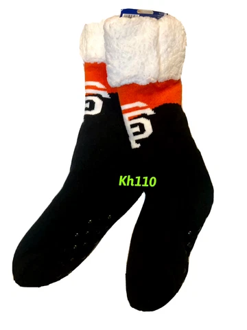 MLB San Francisco Giants Footy Slippers-Non Skid Men's 5-9/Women's 6-10 Cover