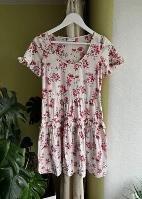 Red Valentino Floral Cotton Dress Cherry Blossoms Print Size 40 - Image 1 of 4