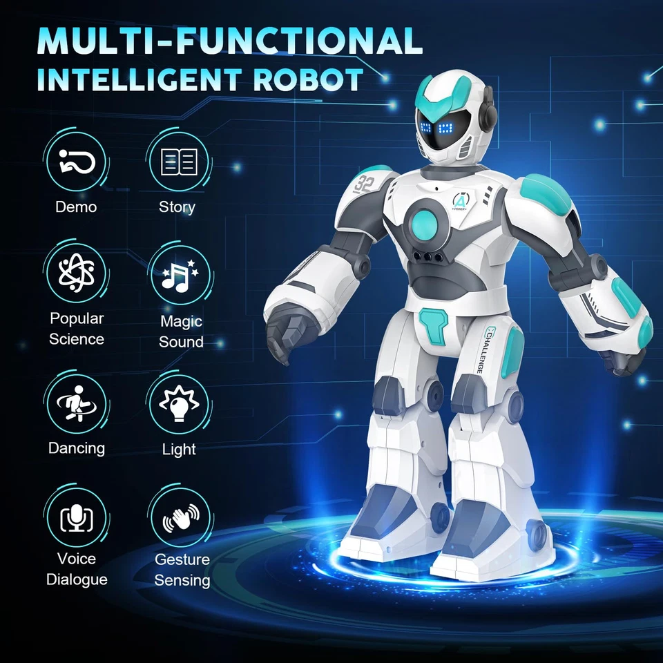 Rechargeable 15.4" Extra Large Remote Control Smart Robot Toy for Kids Age 3+ - Image 1 of 4