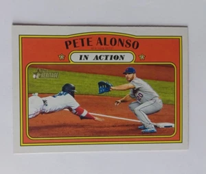 2021 Topps Heritage In Action #32, Pete Alonso - Picture 1 of 5