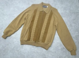 Vintage 1980's Troy Hill Lambskin Suede Leather Zip Up Jacket XL 70s Rockabilly - Picture 1 of 12
