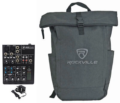 Mackie 402VLZ4 4-Channel Analog Low-Noise Mixer w/ 2 ONYX Preamps+Backpack - Image 1 of 4