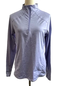 Quality Athletic Wear Pullover Running Jacket Sz L Lilac 1/4 Zip Pockets Zella - Picture 1 of 6