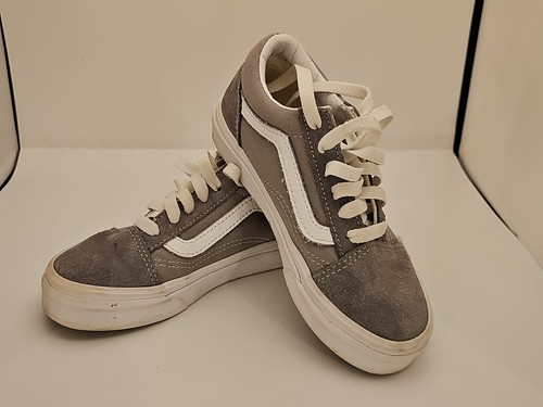 Scarpe da skate Vans basse scamosciate grigie oldol skoolni giovani ra