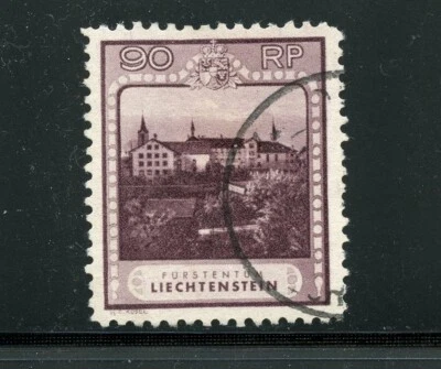 Liechtenstein #104 (L097) Schellenberg Monastery, Used, FVF, CV$350.00 - Image 1 of 2