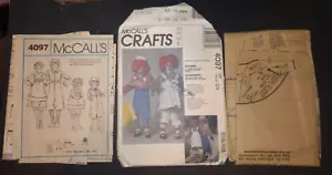 Raggedy Ann & Andy Doll Costume McCalls 4097 Size 2 - 4 Halloween Party Dress Up - Picture 1 of 6