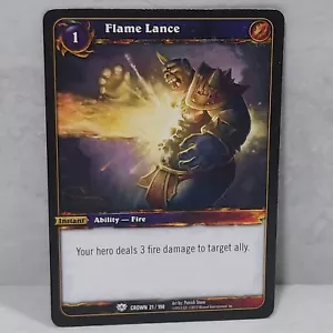 World Of Warcraft Crown Of The Heavens 21/198 Flame Lance TCG Card - Picture 1 of 2