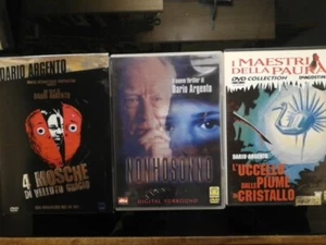 Lotto Tre Dvd Dario Argento 4 Mosche Di Velluto Grigio Dvd Non Ho Sonno Dvd +1 - Foto 1 di 2