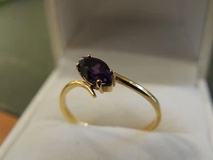 Anillo de amatista 'almendrado' oro de 18 quilates - Imagen 1 de 6