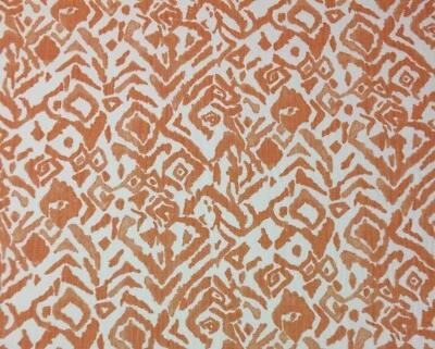 BALLARD DESIGNS CASSIA ORANGE AFRICAN ANIMAL PRINT FLORAL FABRIC BY YARD 54"W - Image 1 of 4