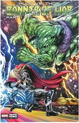🚨💥 HULK VS THOR BANNER OF WAR ALPHA #1 KIRKHAM Unknown 616 Trade Dress - Image 1 of 2