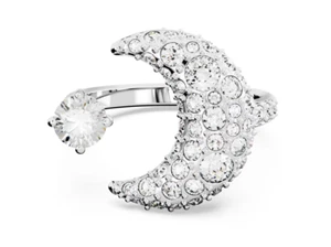 Swarovski - Sublima open ring - Moon, White, Rhodium plated - Size: 55 - Picture 1 of 1
