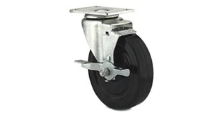 Richelieu Hardware F25426 Industrial Black General-Duty Rubber Caster - Swivel w - Picture 1 of 1