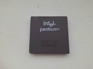 Intel Embedded Pentium A80502100 SL2TU very rare SL2TU vintage CPU GOLD - Picture 1 of 2