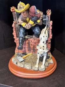 Firefighter Statue Collection Vanmark Red Hats of Courage Breaking Through - Picture 1 of 5