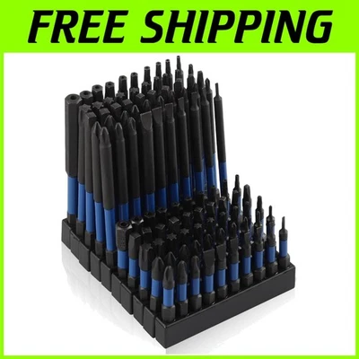 100 Pcs Magnetic Screwdriver Bit Set - Slotted, Phillips, Torx & Allen Wrench - Image 1 of 4